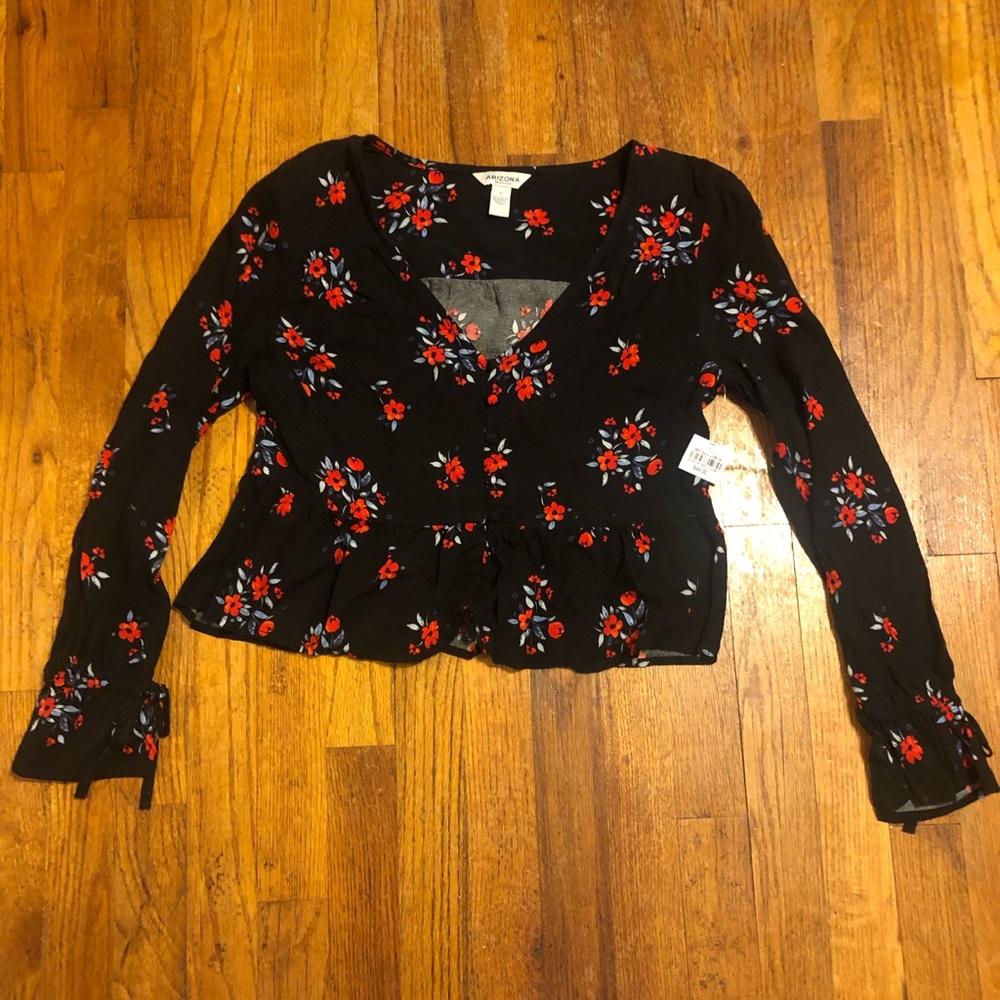 Peplum floral crop top